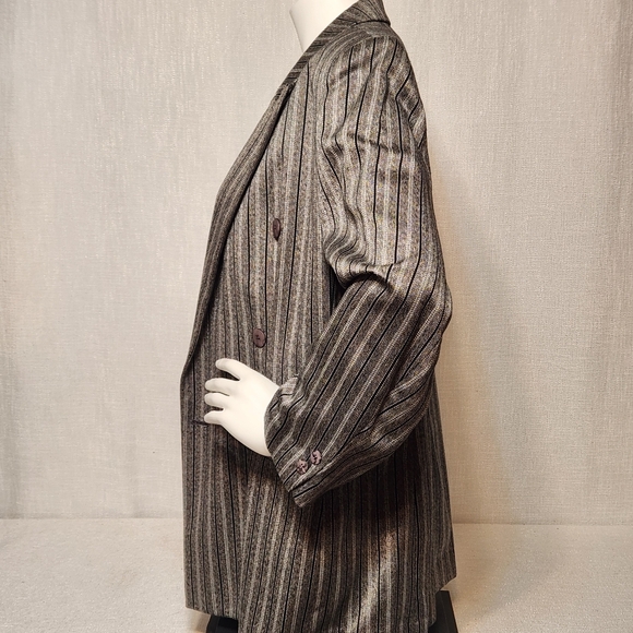 LB Portfolio Ladybug Blazer Vertical Stripes Vintage Size 14 - Picture 7 of 8